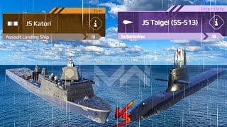 JS Katori Vs JS Taigei Modern Warships