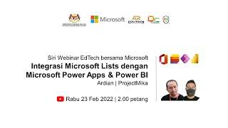 Siri Webinar EdTech bersama Microsoft : Microsoft Lists integrasi dengan Microsoft Power Apps