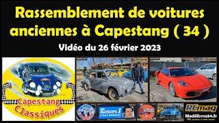 Rassemblement de voitures anciennes à Capestang du dimanche 26 février 2023