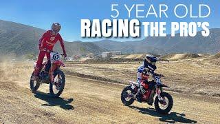 FIVE YEAR OLD RACING PROS | Riding Dirt Bikes at The Track