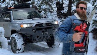 Snowy Adventures Firestone M/T2 Tires & Milwaukee Hatchet on My 5th GEN 4Runner!