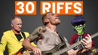 Top 30 Most Iconic Bass Riffs