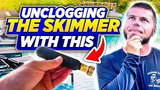 How To Fix A Clogged Pool Skimmer Yourself? Drain Bladder Method |Chlorine king Pool Service