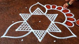 Vaigasi madham simple padi kolam|5*3 pandaga design muggulu|Beautiful rangoli|Super rangoli