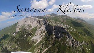 Gleitschirmflug Sassauna -  Klosters 29 06 2023   HD 1080p