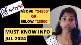 "Must Know - 24500 or 23500 - Short term " Market Report Nifty & Bank Nifty 02 July 2024, Range