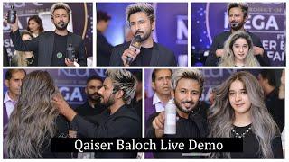 Qaiser Baloch | Gray Highlight |  Hair Cuts & Dye | Live Demo On Stage |