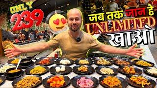 Unlimited 40 Items In Just 239/- | Biggest Veg Buffet In Jodhpur | Street Food India