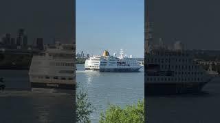 cruise crossing Woolwich London #cruise #thames #river #london #woolwich #uk