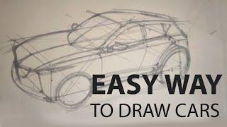 EASY WAY TO DRAW CARS STARTING WITH A BOX!