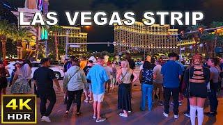 (4K HDR) Las Vegas Strip Night Walk - Sept 2023 - Las Vegas, Nevada