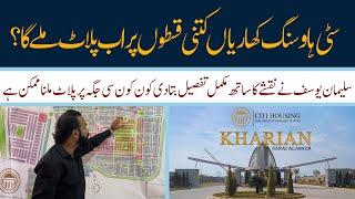 Citi Housing Kharian Suleman Yousaf ny Map k sath bta dia kon kon sa Plot Available hy ?