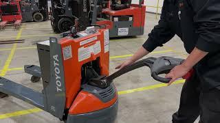 Toyota Electric Walkie Pallet Jack Walk Around Video