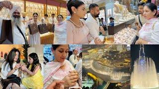 WE BOUGHT 22K GOLD JEWELLERY FROM DUBAI GOLD SOUQ | BURJ KHALIFA FOUNTAIN SHOW | INDER & KIRAT