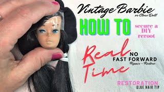 Vintage Barbie Clone Doll Hair How To DIY Glue Reroot Repair Restore Restoration Tip