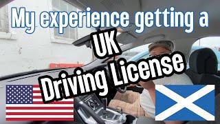 American Expat process for getting UK driving license in Scotland