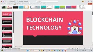 How to Make a PPT Presentation on Blockchain Technology | How to make PowerPoint presentation |