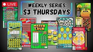 WEEKLY SERIES: $3 THURSDAYSCRATCHING LOTTERY TICKETS FROM MULTIPLE STATES