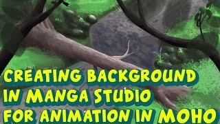 Creating background in manga studio for frame by frame animation in MOHO