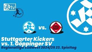 23. Spieltag Regionalliga Südwest 2024/25 Spielbericht Stuttgarter Kickers - 1. Göppinger SV