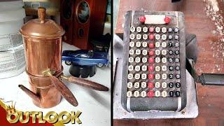 What Is This Mysterious Antique At A Garage Sale And This Adding Machine-like At An Estate Sale?