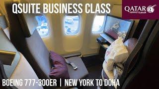 Qatar Airways QSuite Business Class Boeing 777-300ER | New York to Doha