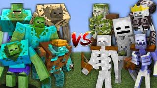 ALL MUTANT ZOMBIES vs ALL MUTANT SKELETONS in Minecraft Mob Battle