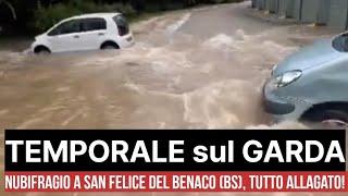 Meteo: Temporale pazzesco a San Felice del Benaco (BS), strade come fiumi! 23/06/2024