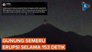 Gunung Semeru Erupsi! Status Waspada