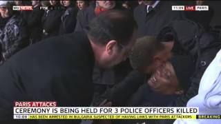 Paris Attacks - Francois Hollande meets the families of police murdered in attacks