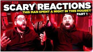TIM MOROZOV did CACA while spending the NIGHT in one of the SCARY houses Part 1 | SCARY REACTION!!