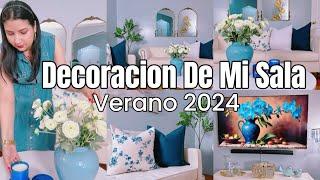 DECORACION DE MI SALA VERANO 2024/COMO DECORAR UNA SALA PEQUEÑA/MI SALA