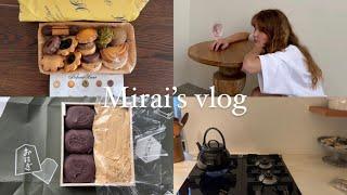 Teteria rihka撮影の様子🫖人生一のおはぎイタリアなお菓子やおうちご飯お腹の上のマド＆more /Mirai’s vlog