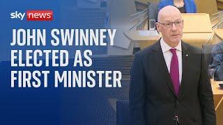 John Swinney to become Scotland's new first minister after Holyrood vote