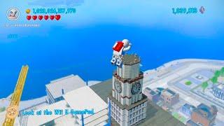 Trying To Get On Top Of The Clock Tower In LEGO City Undercover (Wii U)