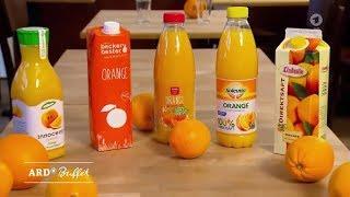 Test: Geschmacksprobe Orangen-Direktsaft aus dem Supermarkt (09.01.2020 ARD-Buffet SWR)