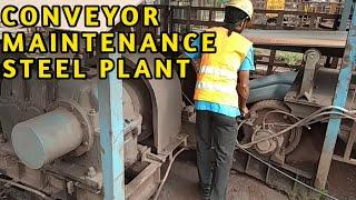 Conveyor Belt Maintenance Work in Steel Plant | UNLIKE IDEAS