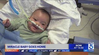 Smallest baby born at Cedars-Sinai goes home after 10 months