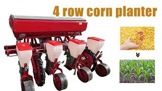 4 Row Corn Planter | Planting Corns with 4 Row Taizy Maize Seeder for Tractor #corn