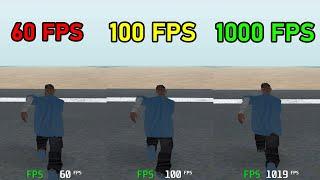 Which is FASTER? | 60 FPS vs 100 FPS vs 1000 FPS | GTA San Andreas / GTA:SAMP comparison