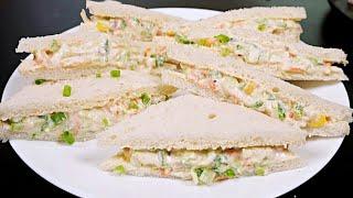 Easy & Quick 5 Minutes Mayonnaise Sandwich - Veg Mayo Sandwich | Kanak's Kitchen