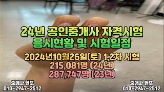 공인중개사 2024년 35회 및 자격시험 접수현황 및 일정