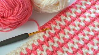 SUBTİTLED KOLAY  BATTANİYE , YELEK MODELİ ~EASY CROCHET BABY BLANKET(uygulama elisi sevdasi)