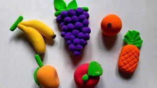 Diy How to make polymer clay miniature fruits  ||clay fruits ||making play doh fruits and vegetables