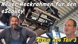 Wir bauen einen Allrad Aixam - Wir passen den neue Heckrahmen ein