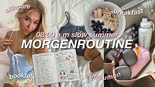 MORGENROUTINE ️ slow summer morning | aufräumen, skincare, aesthetic frühstück 