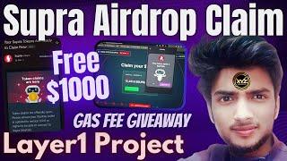 Supra Airdrop Claim : Earn Upto $1000 | supra layer1 crypto | supra airdrop | free airdrop | supra