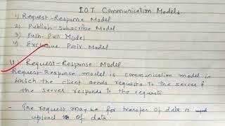 Logical design of IOT / IOT communication models - lecture 11/ IOT