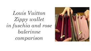 Louis Vuitton zippy fuschia and rose balerine comparison