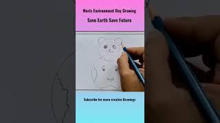 Environment Day Drawing for kids #amritadrawingbook #shorts #environmentday